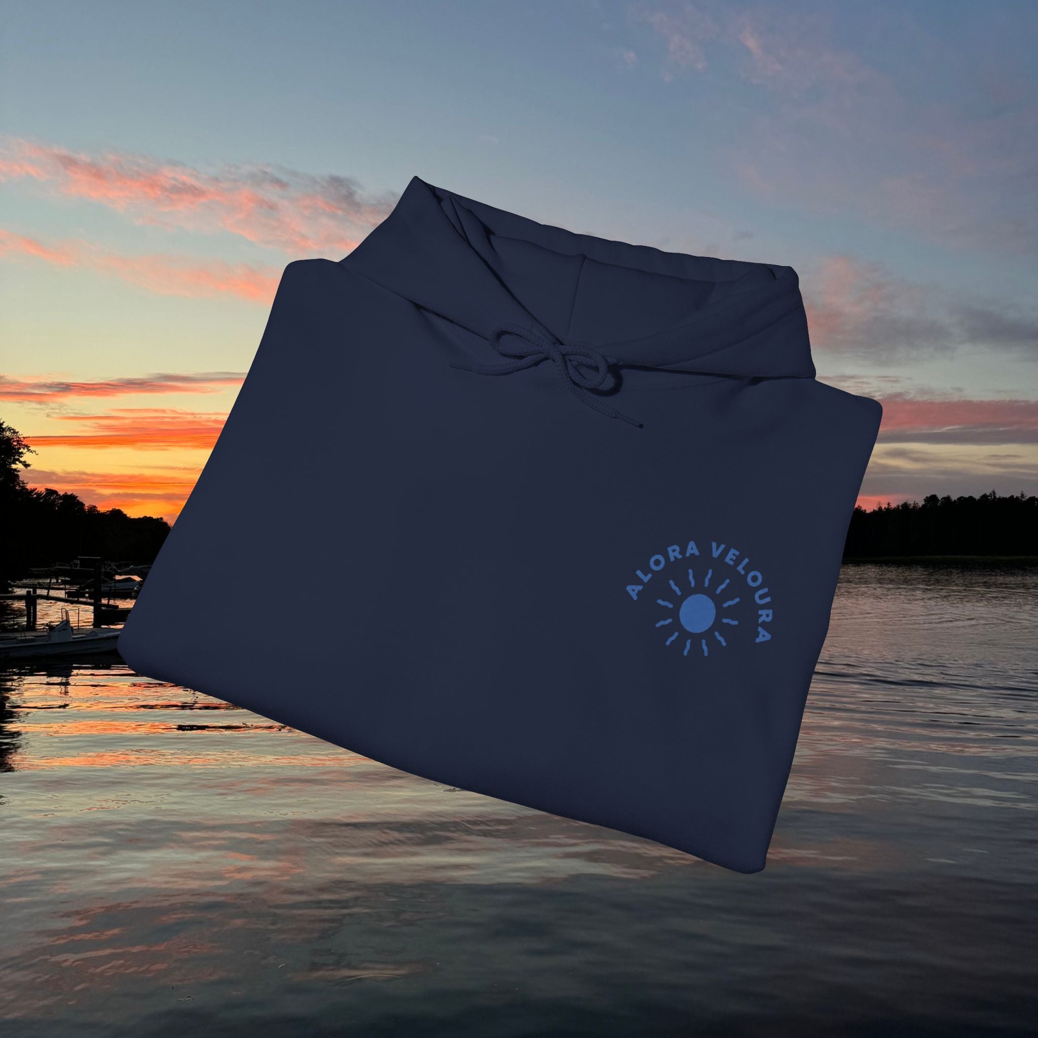 Coastal State of Mind Hoodie- Navy
