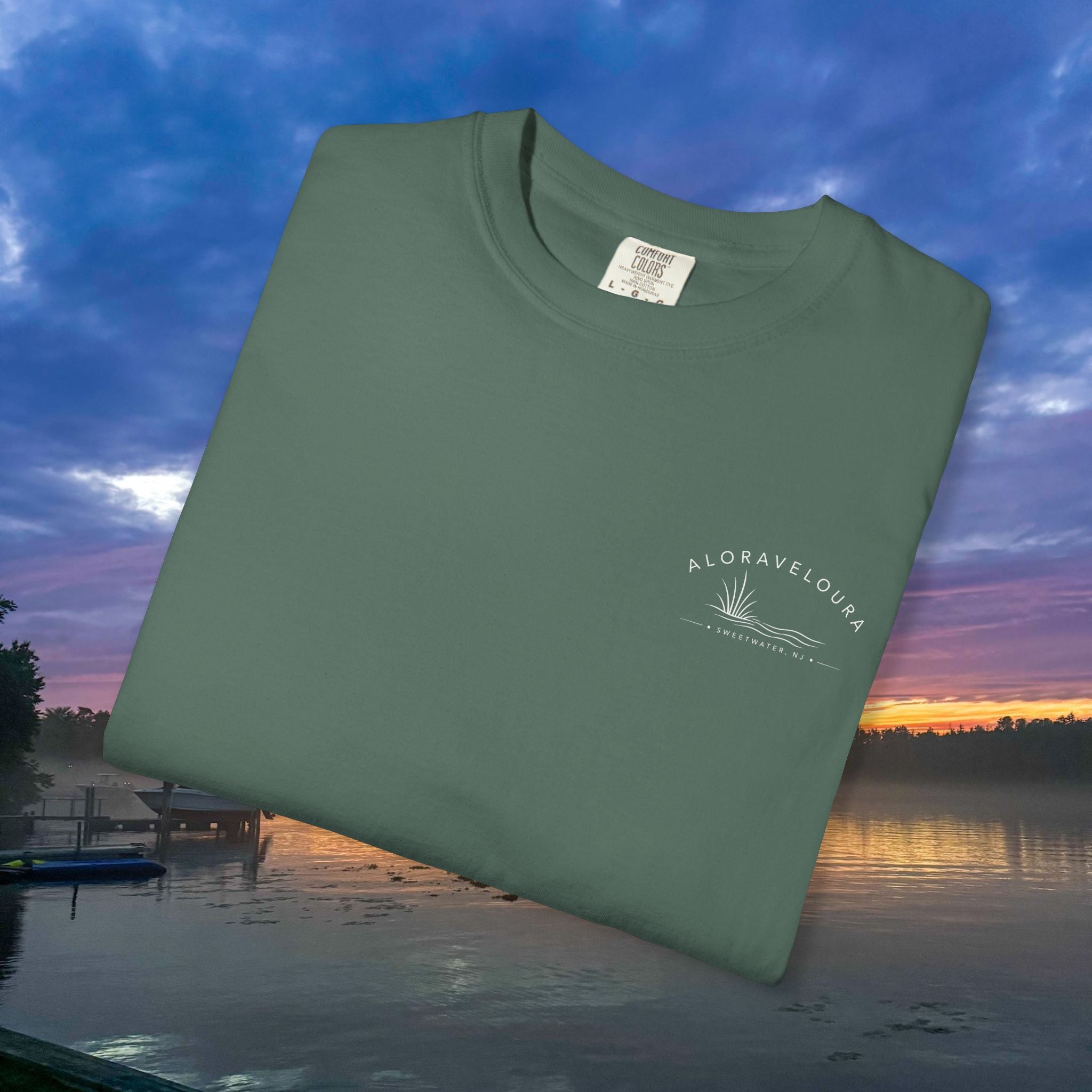Alora Veloura Heron T-Shirt- Blue Spruce