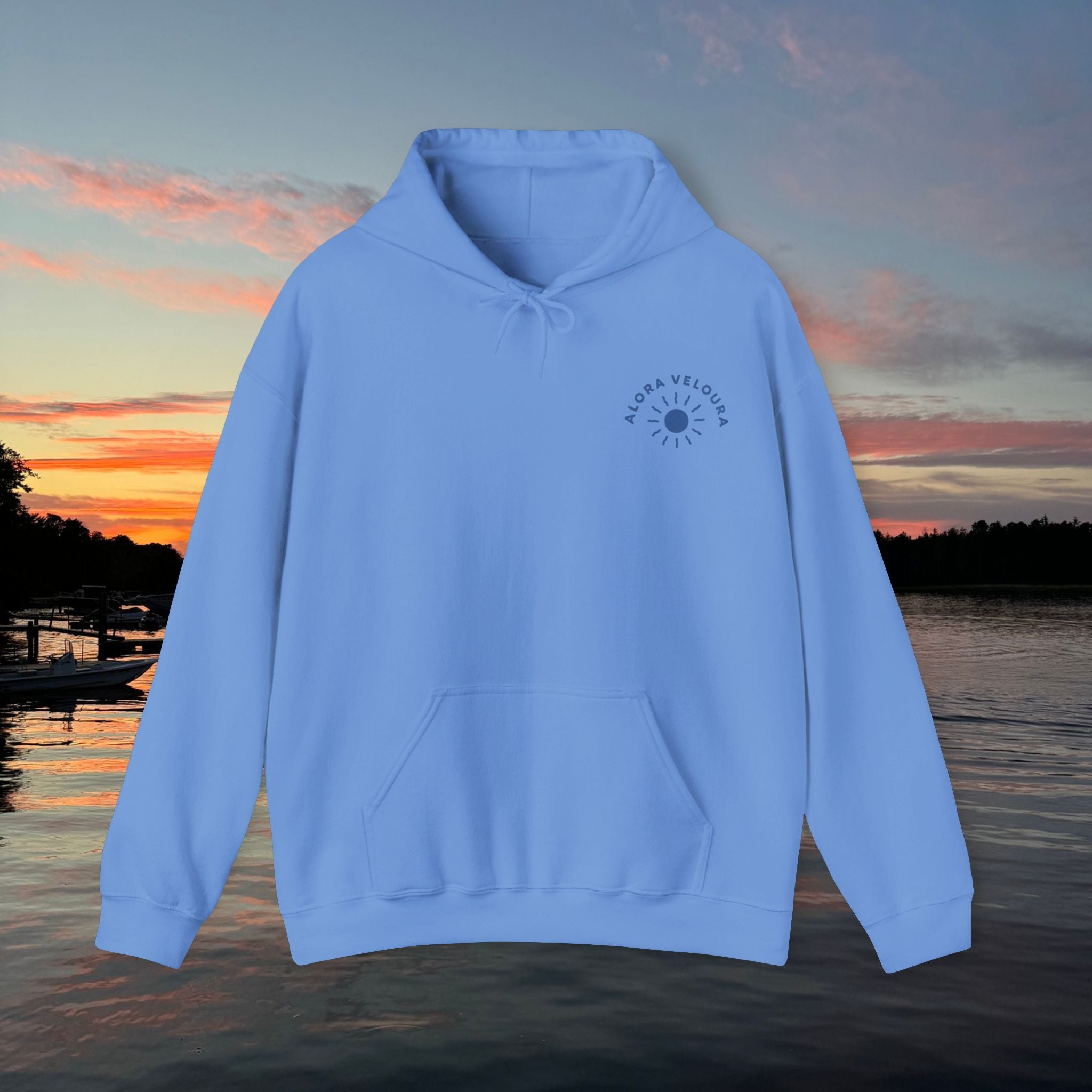Coastal State of Mind Hoodie- Carolina Blue