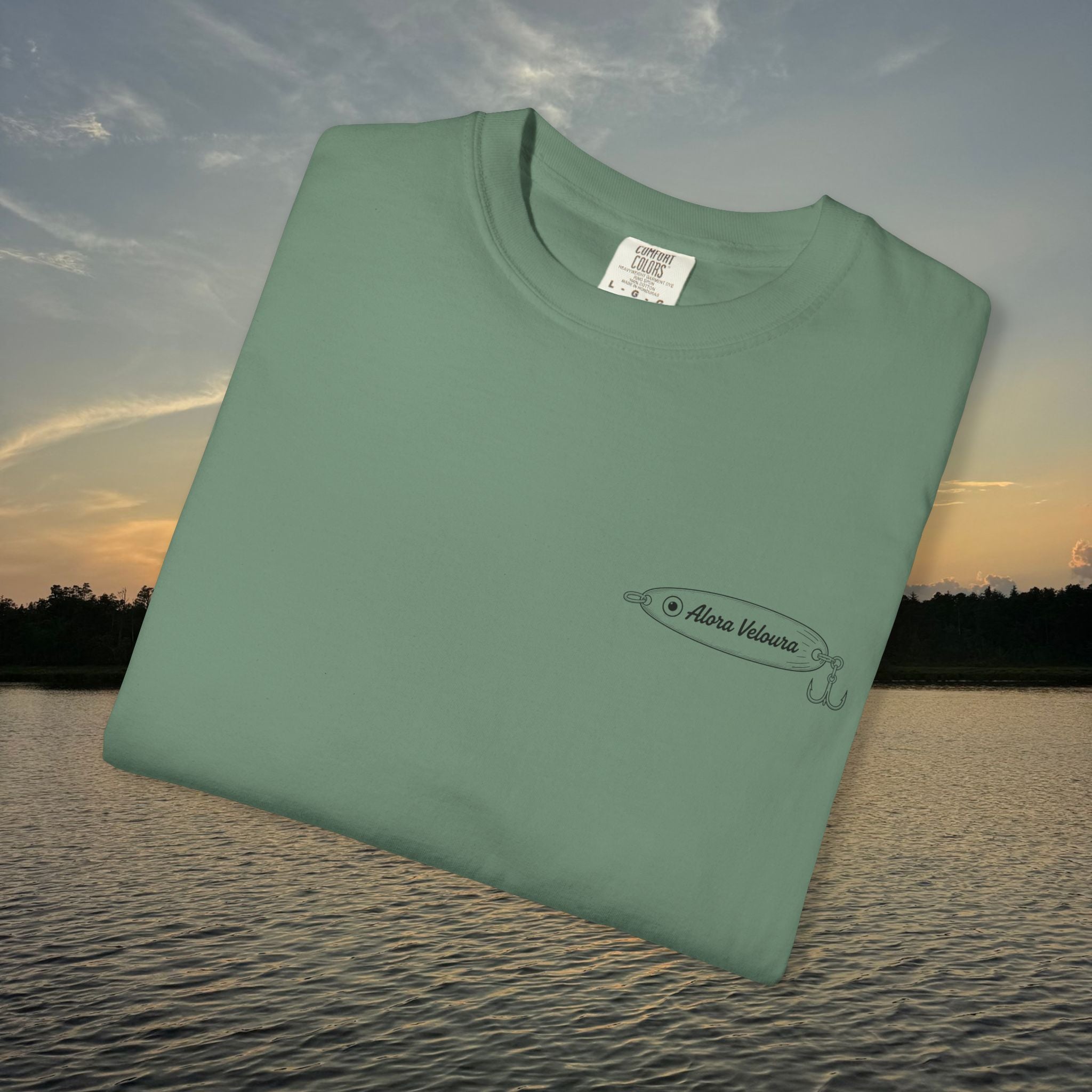 On River Time T-Shirt- Light Green