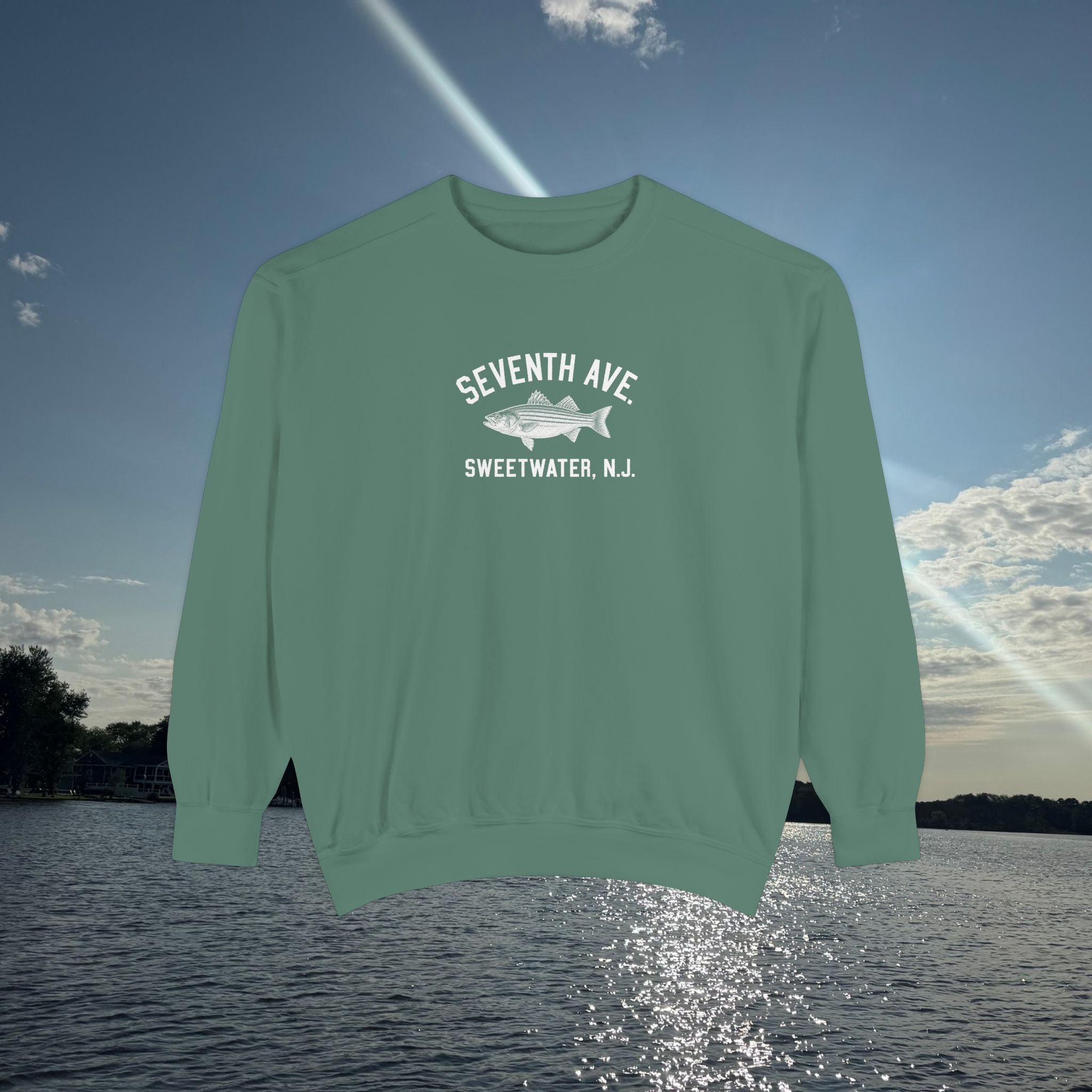 Seventh Ave Crewneck Sweatshirt- Light Green