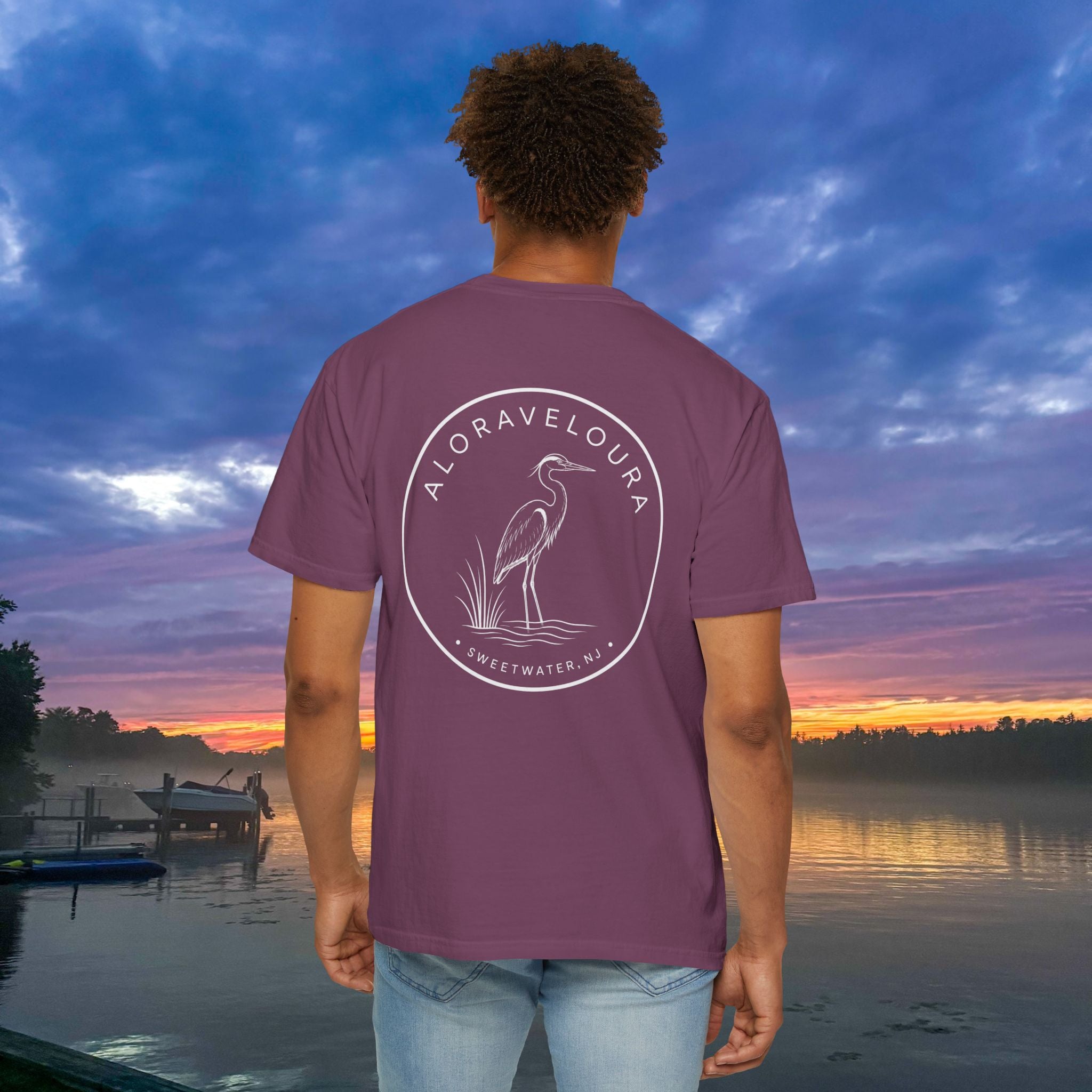 Alora Veloura Heron T-Shirt- Berry