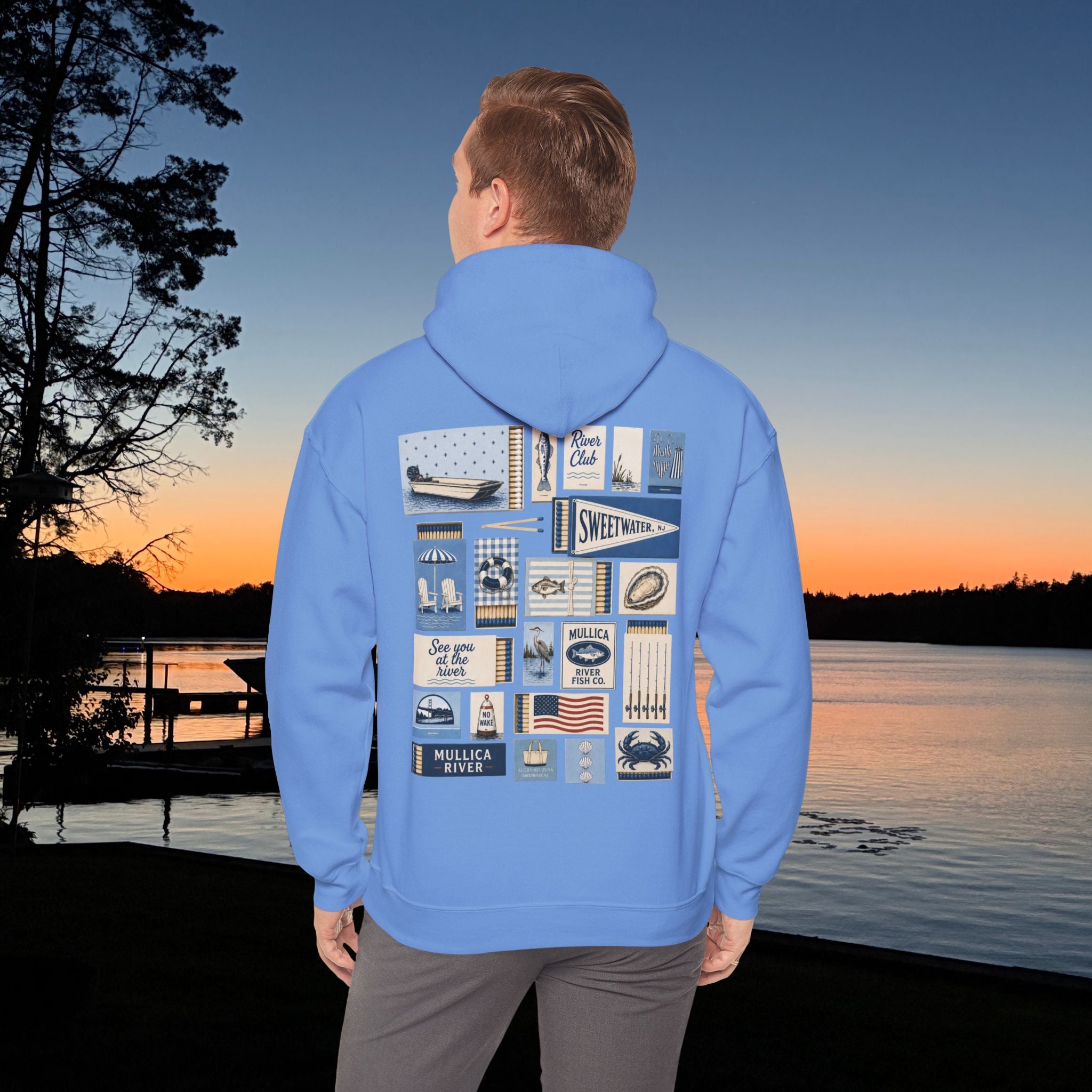 Matchbook Hoodie- Carolina Blue