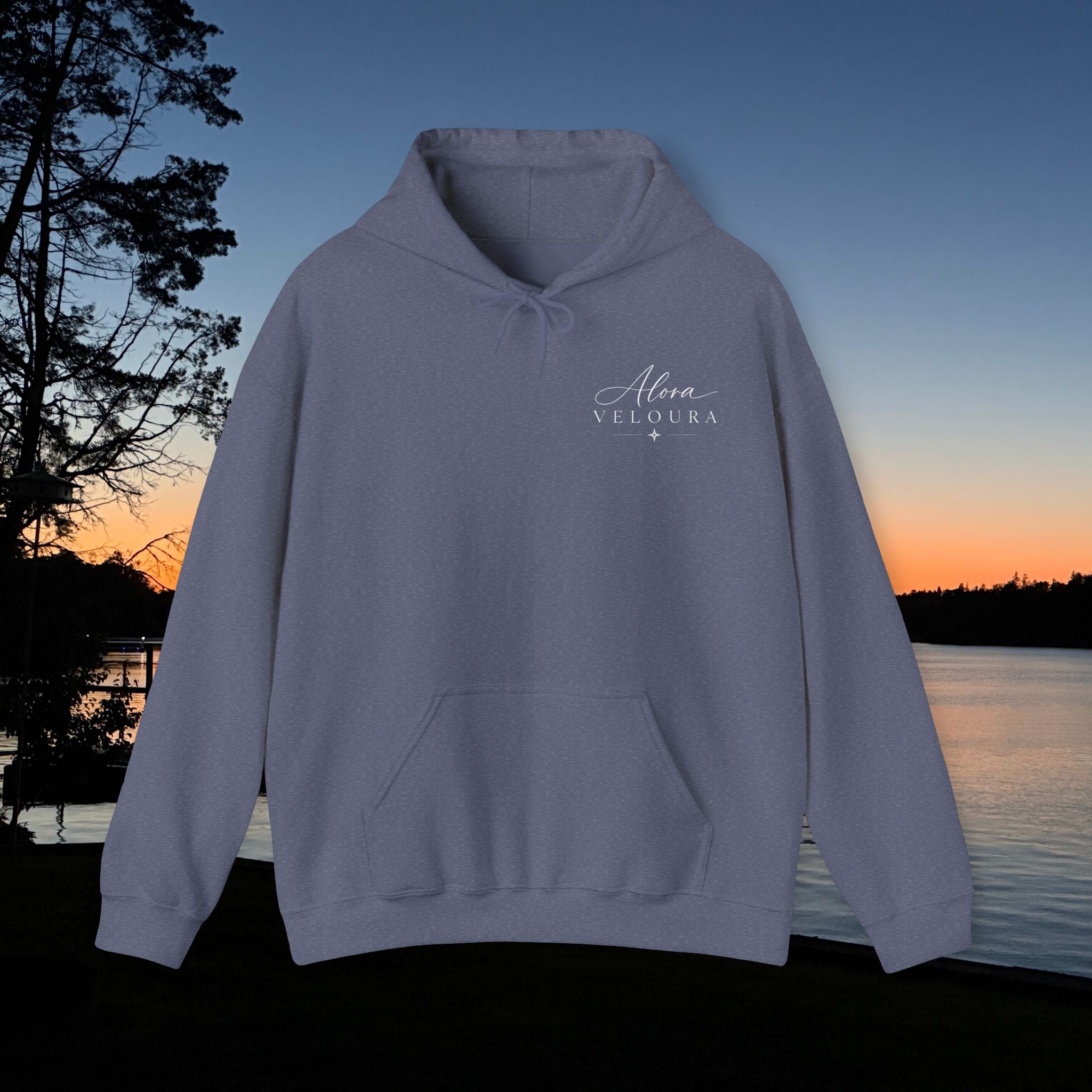 Matchbook Hoodie-Heather Navy