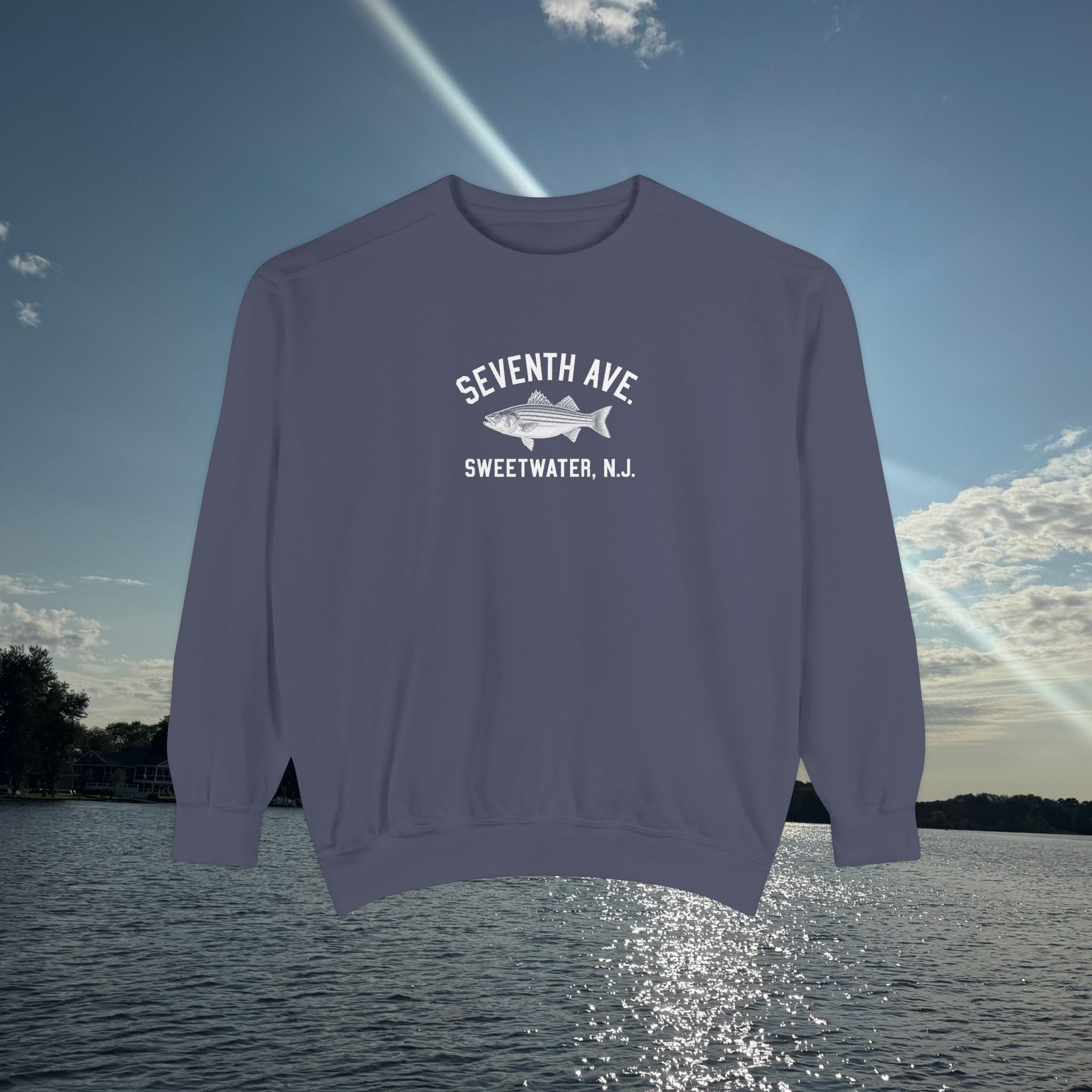 Seventh Ave Crewneck Sweatshirt- Denim