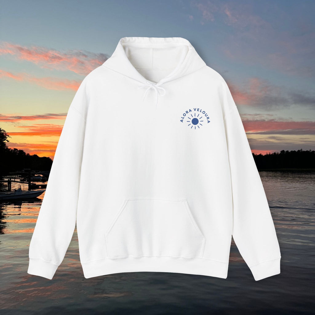 Coastal State of Mind Hoodie- White