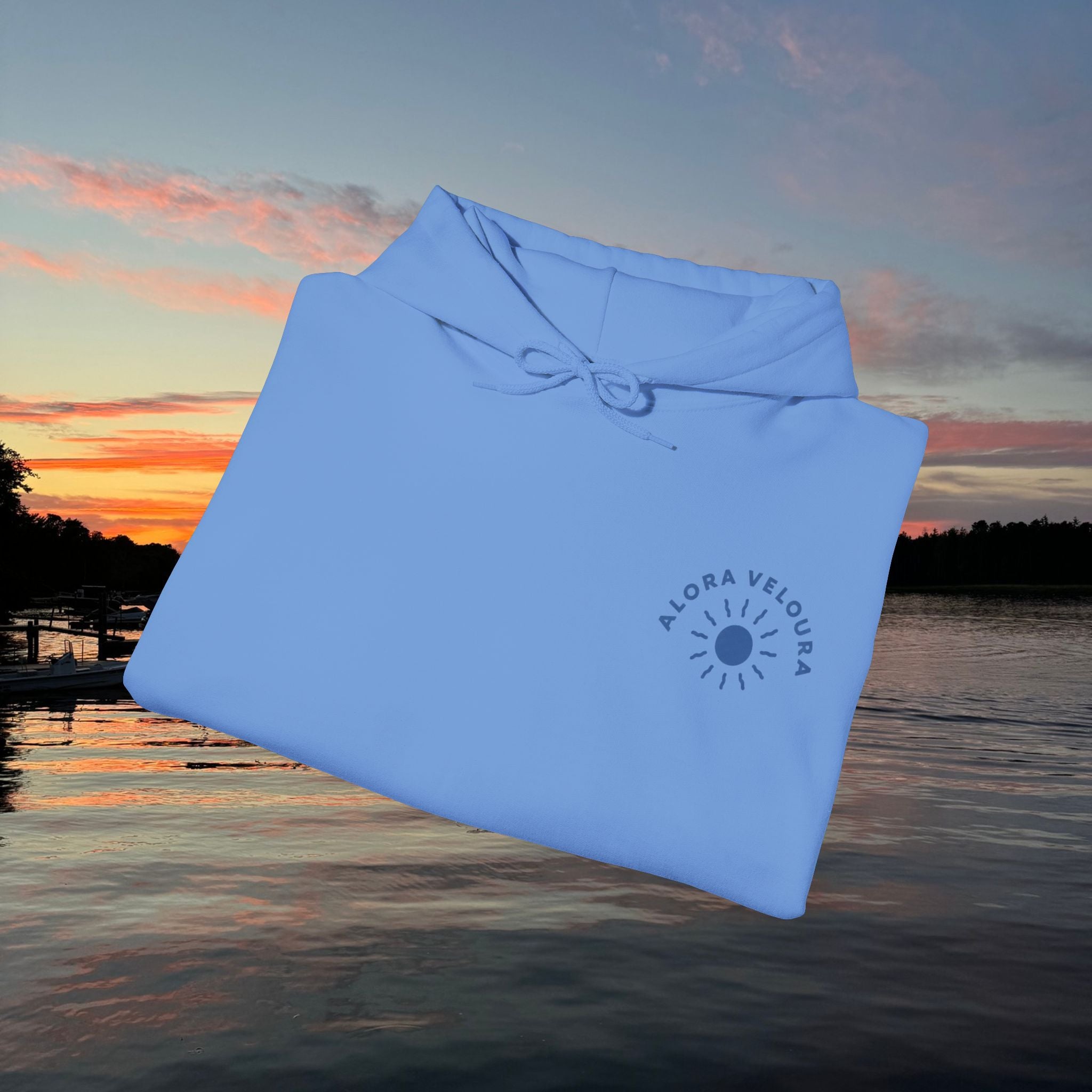 Coastal State of Mind Hoodie- Carolina Blue