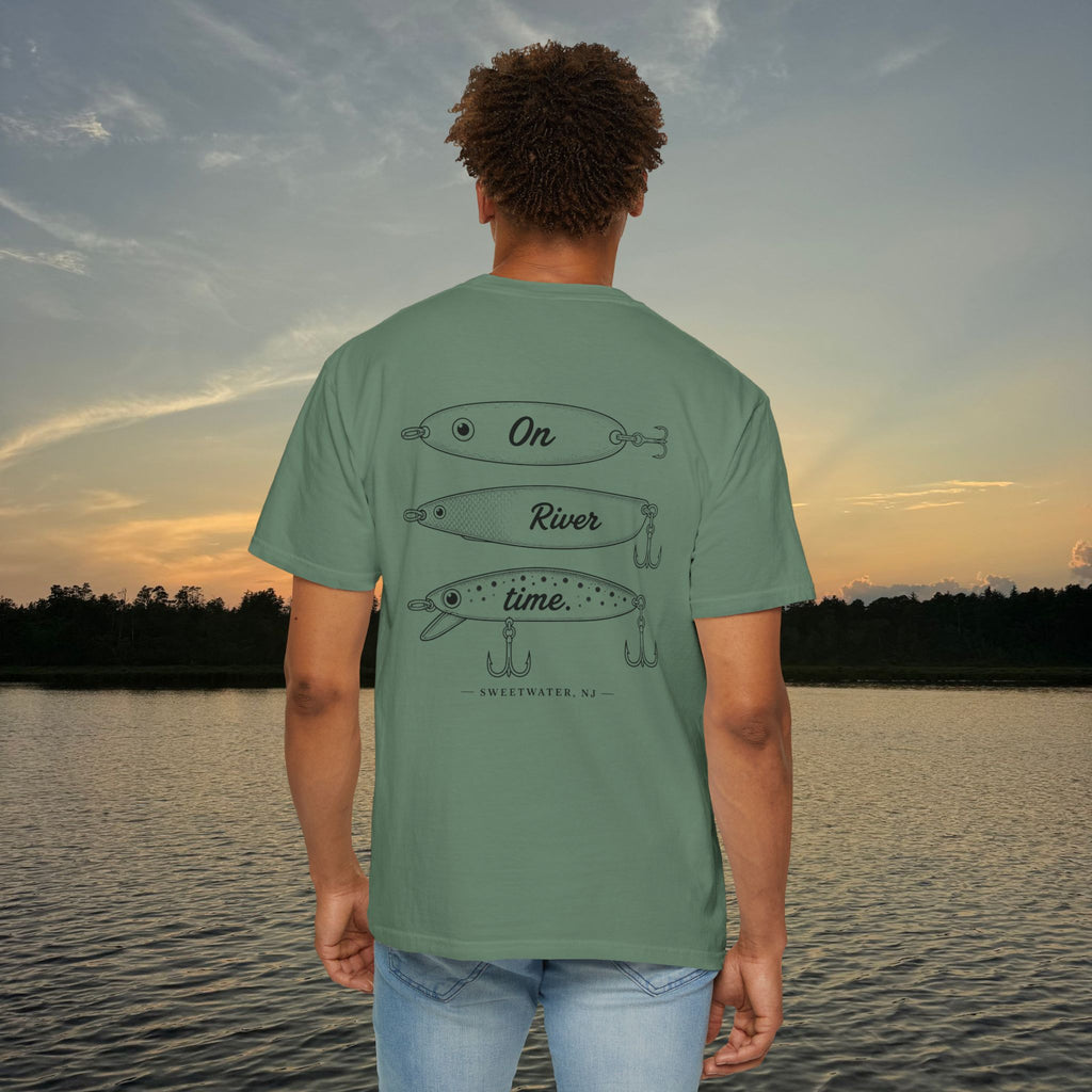 On River Time T-Shirt- Light Green
