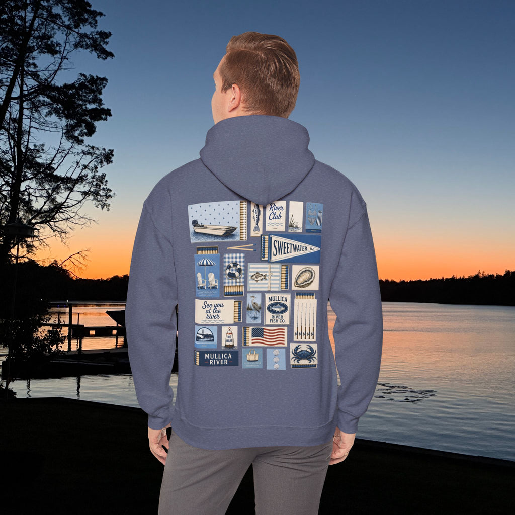 Matchbook Hoodie-Heather Navy